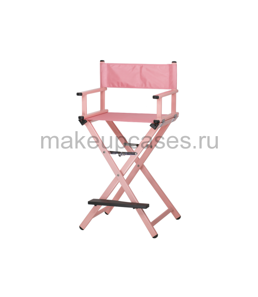 Алюминиевый складной стул визажиста Розового цвета
