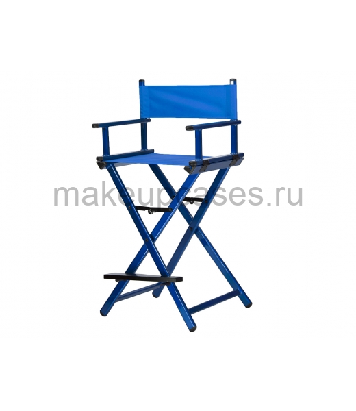 Алюминиевый складной стул визажиста Синего цвета